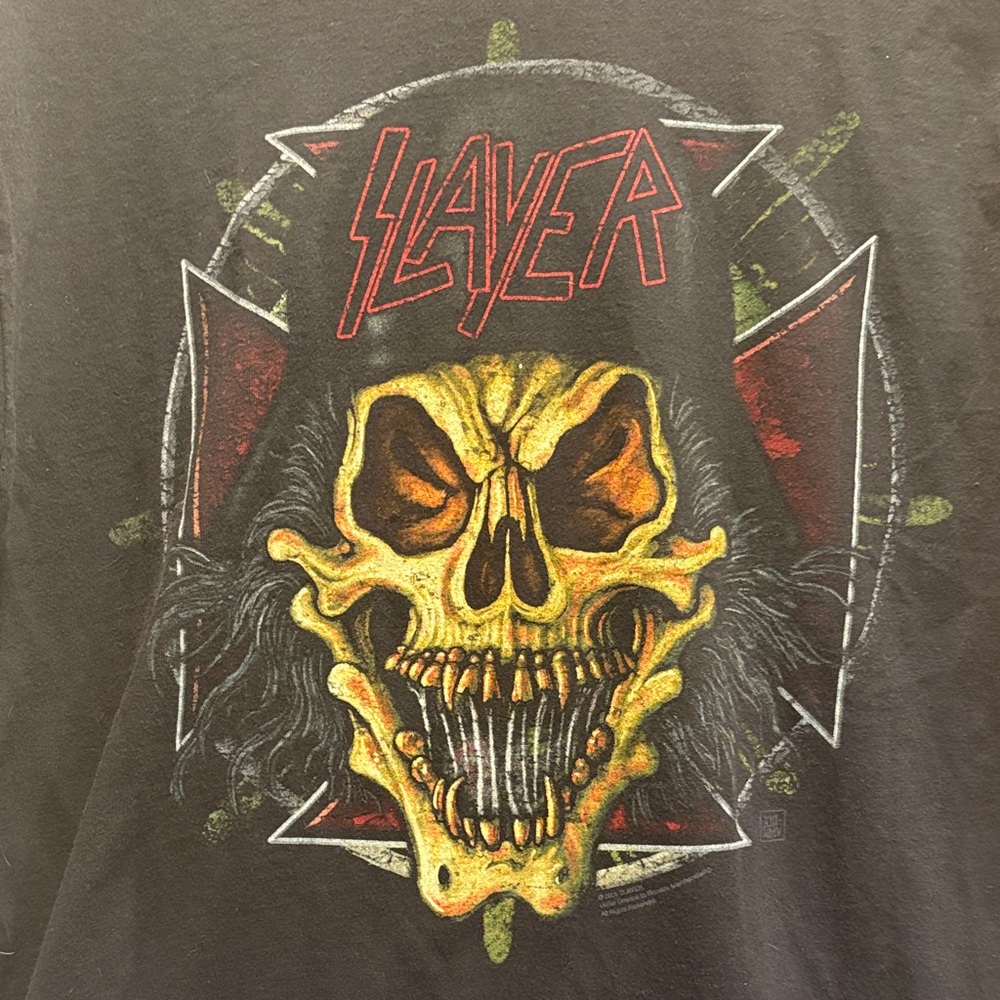 2005 Slayer Black Graphic Skull Tee - Men - Picture 3 of 5